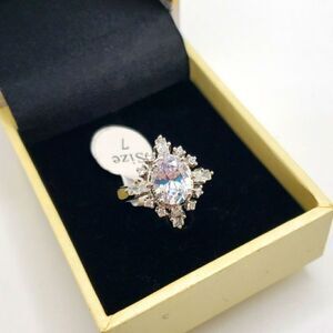 Oval shape north star  engagement ring